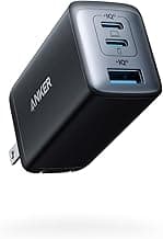 Anker Phone Charger, 65W 3-Port Fast Compact Foldable USB C Charger Block, Type C Charger Fast Charging for MacBook Pro/Air, iPad Pro, Gala...