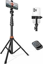 VIMOSE 66" Phone Tripod, Tripod for iPhone with Remote & Phone Stand, Extendable Cell Phone Tripod for Video Recording, Ultimate Tripod & M...